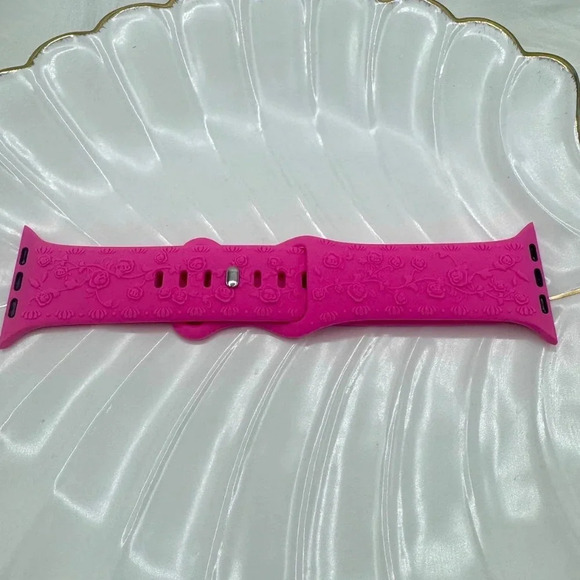 New Floral Design Apple Watch Bands  38mm 40mm 41mm Pink Bundle 1 - Picture 3 of 7